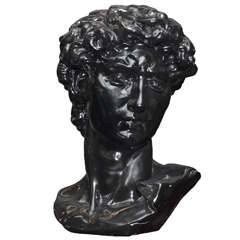 1960-1970 Resin Copy of Michelangelo's David's Head