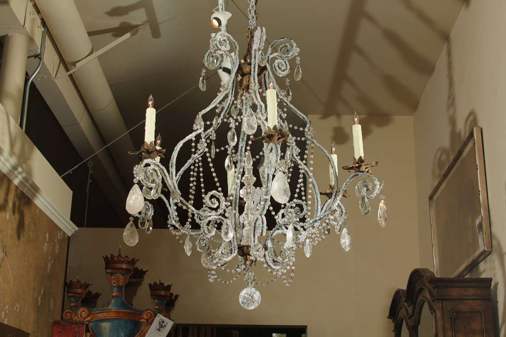 Italian Rock Crystal Chandelier