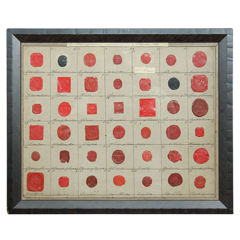 Framed wax seals For Sale
