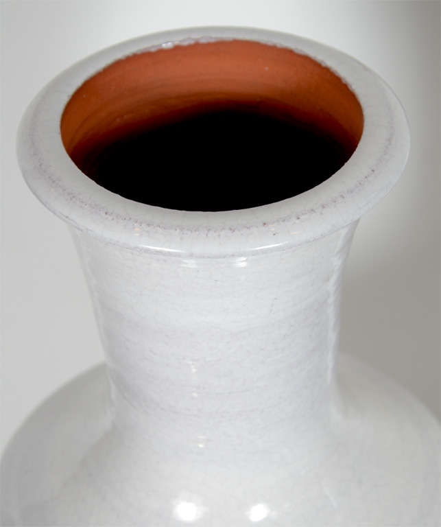 20th Century Pair of Blanc de Chine Terracotta Pottery Vases Custom Designed by Bruce Dix