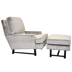 Harvey Probber Lounge Chair with Ottoman