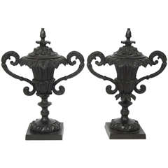 Pair of Regency Bronze Perfume Burners