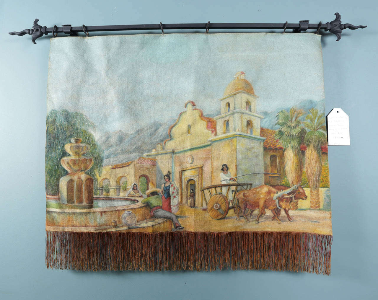 Oil Painting of California Mission