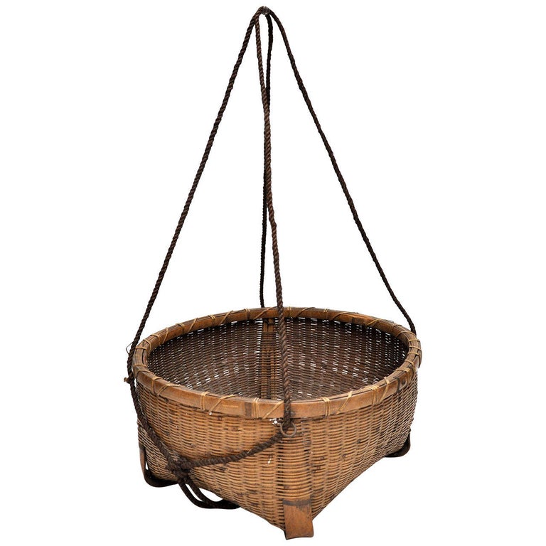 20th Century Japanese Fishing Basket For Sale at 1stDibs | japanese fish  basket, fishing baskets for sale, japanese fishing baskets