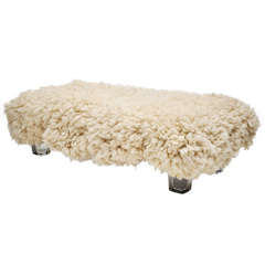 Argentine Sheepskin Footstool