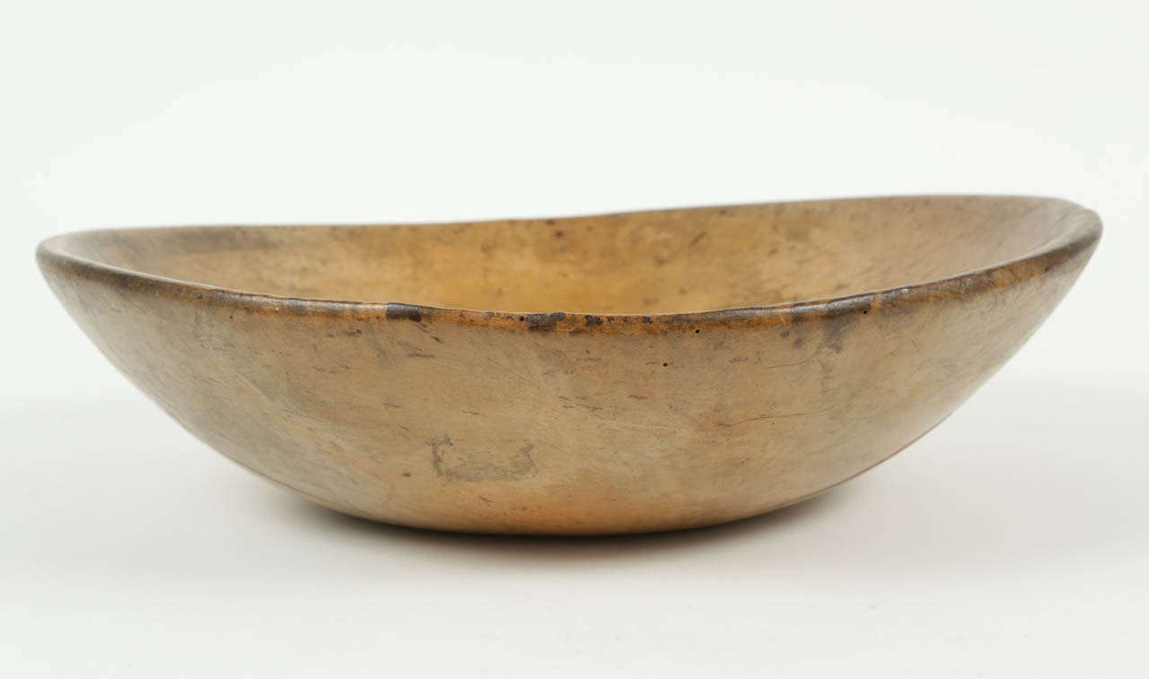 This large bowl - of unknown age and origin, but unquestionably quite old - was acquired from the estate of the celebrated journalist, Howard K. Smith.  In his travels, which took him all over the world, Smith and his wife Benedict assembled an
