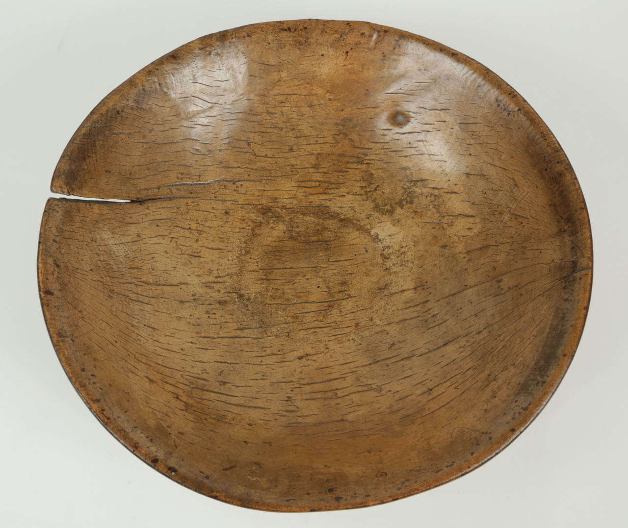 Large Primitive Wooden Bowl For Sale 2