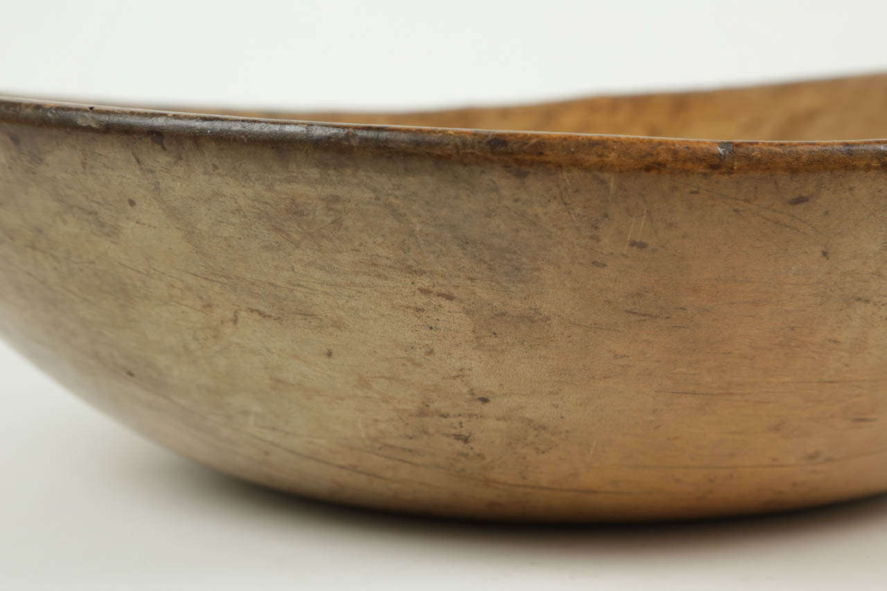 Large Primitive Wooden Bowl For Sale 4