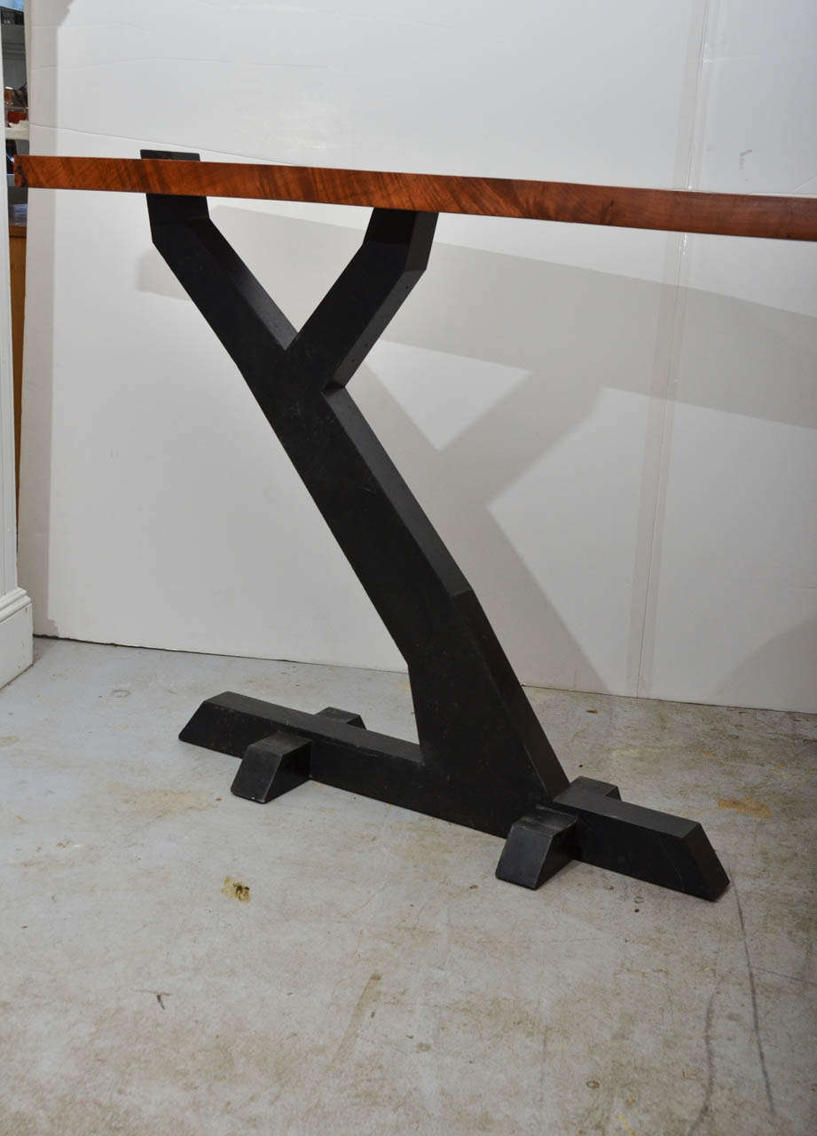 American cement and wood Console For Sale