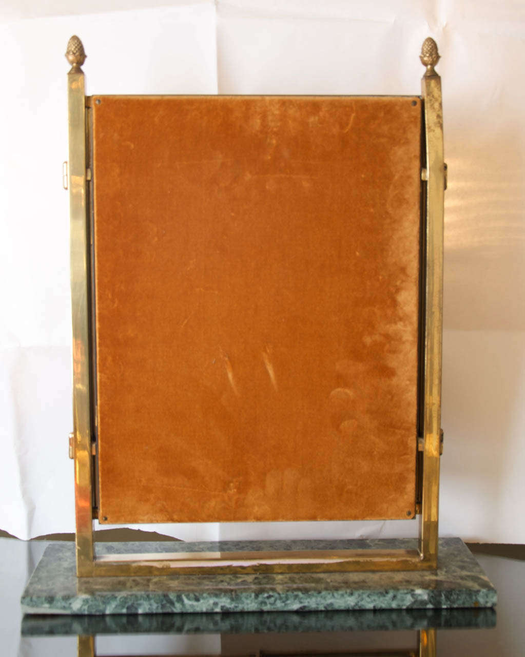 1950s English Brass Triptych Dressing Table Mirror at 1stDibs