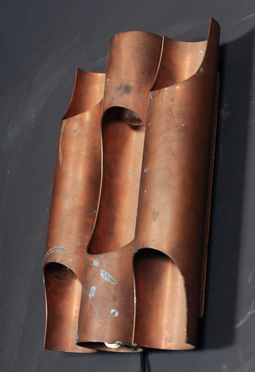 Copper Protoype of the Fuga Sconce for Raak Amsterdam For Sale
