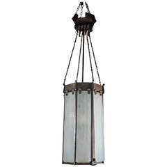 Amsterdam School Art Deco Pendant Light, Attributed to Michel de Klerk