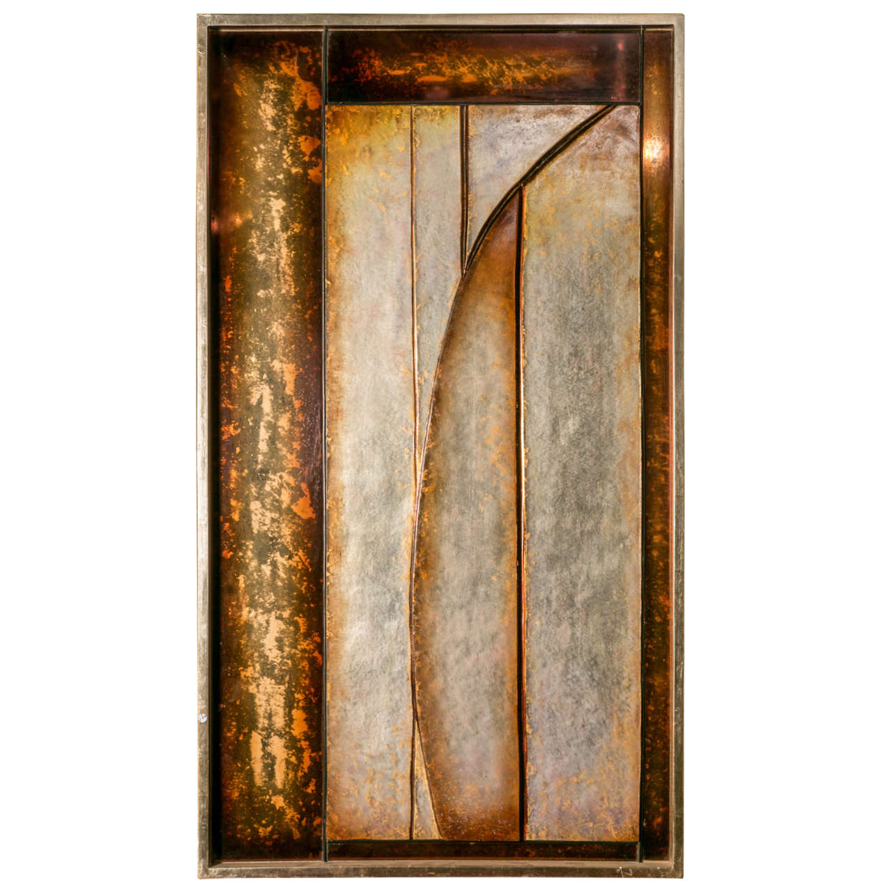Wall Panel Lucite on Wood For Sale