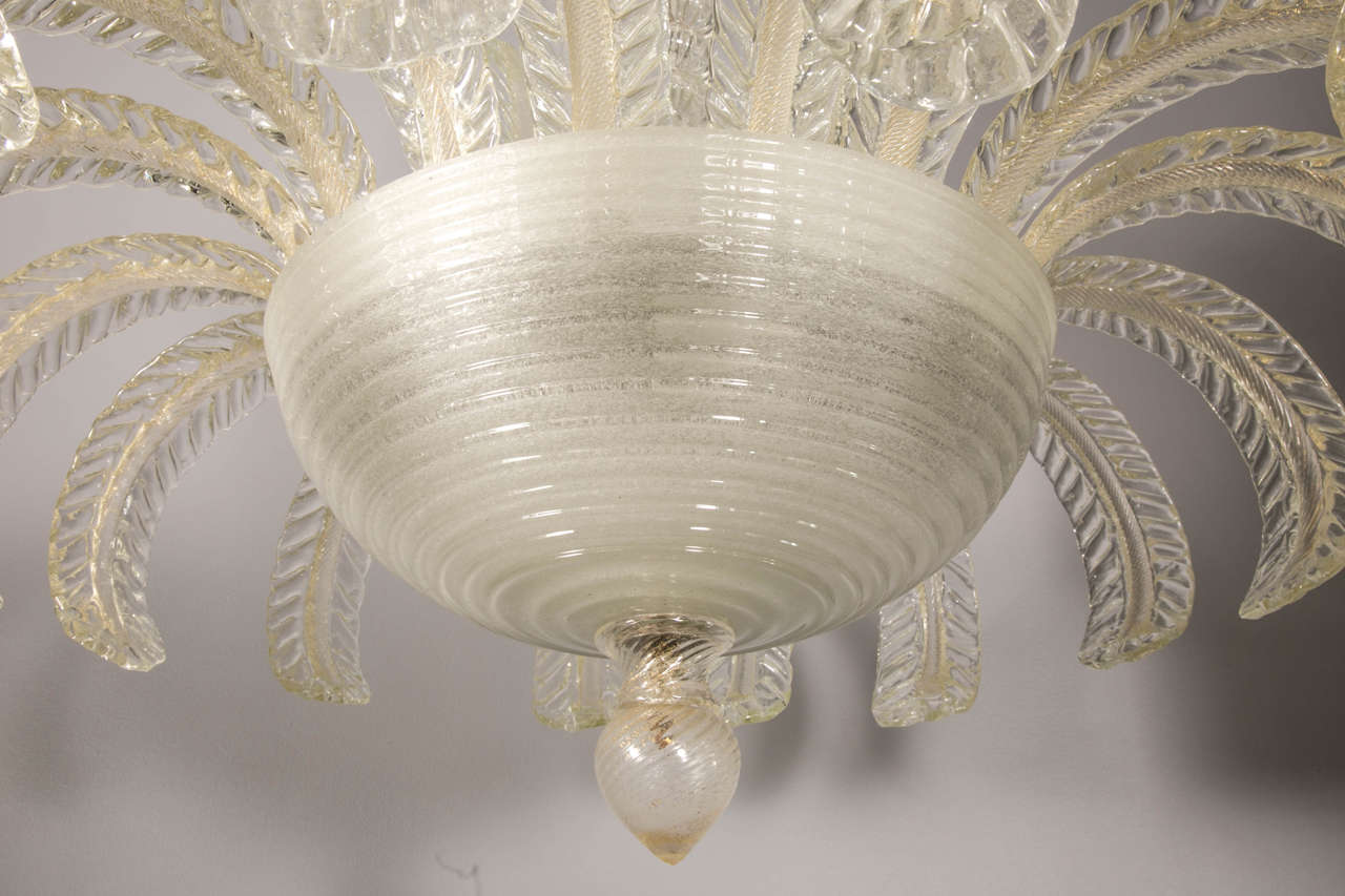 Mid-20th Century Barovier Murano Fountain Chandelier