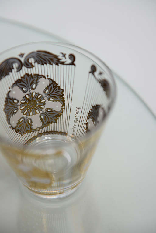 Mid-20th Century Vintage Regalia Cocktail Glasses By Georges Briard