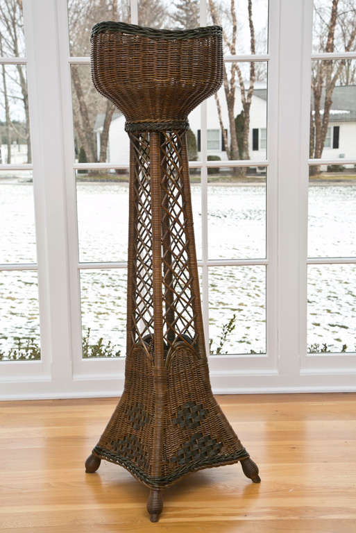 tall wicker planters outdoor