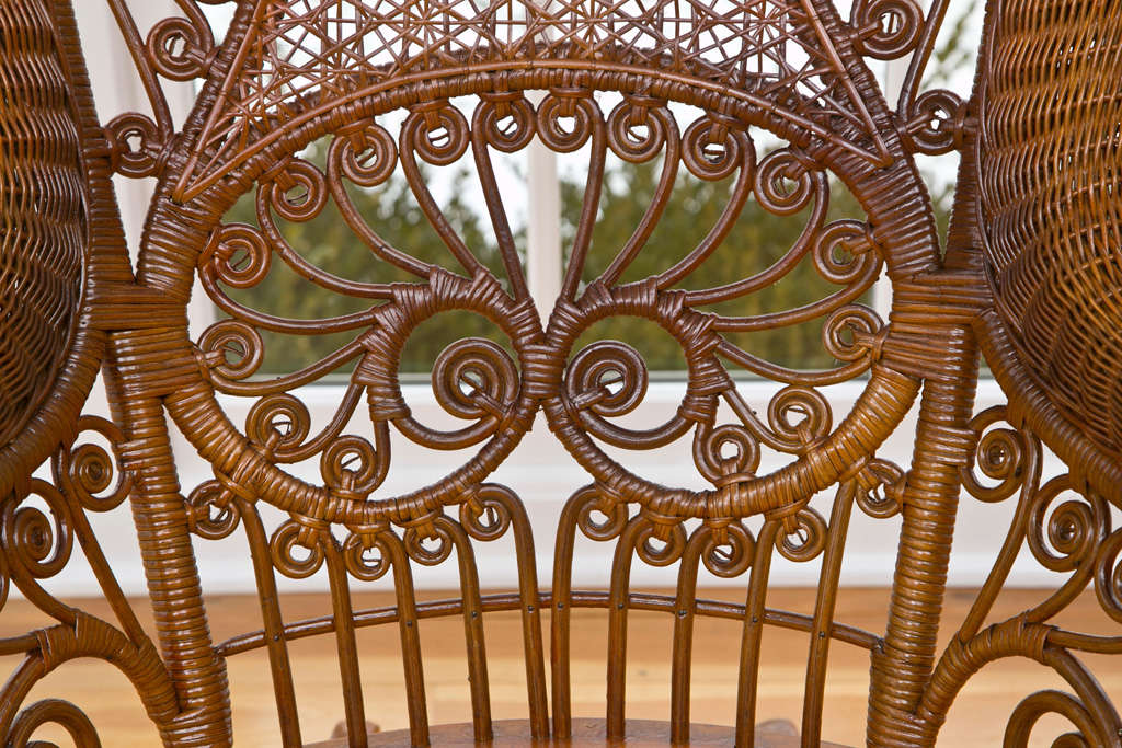 victorian wicker rocking chair