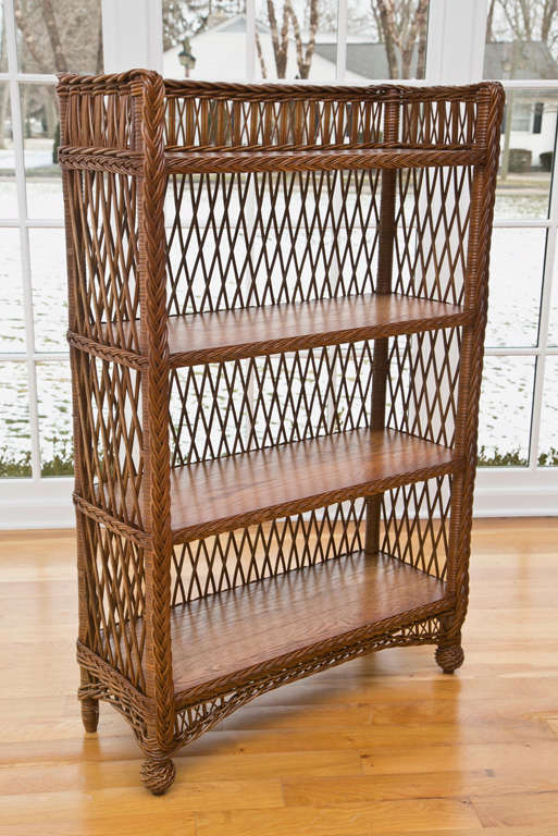 Wicker Bookcase at 1stDibs white wicker bookshelf, wicker bookcase