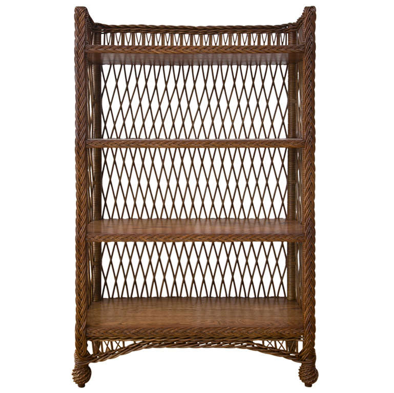 Wicker Bookcase at 1stDibs white wicker bookshelf, wicker bookcase vintage, wicker bookcases