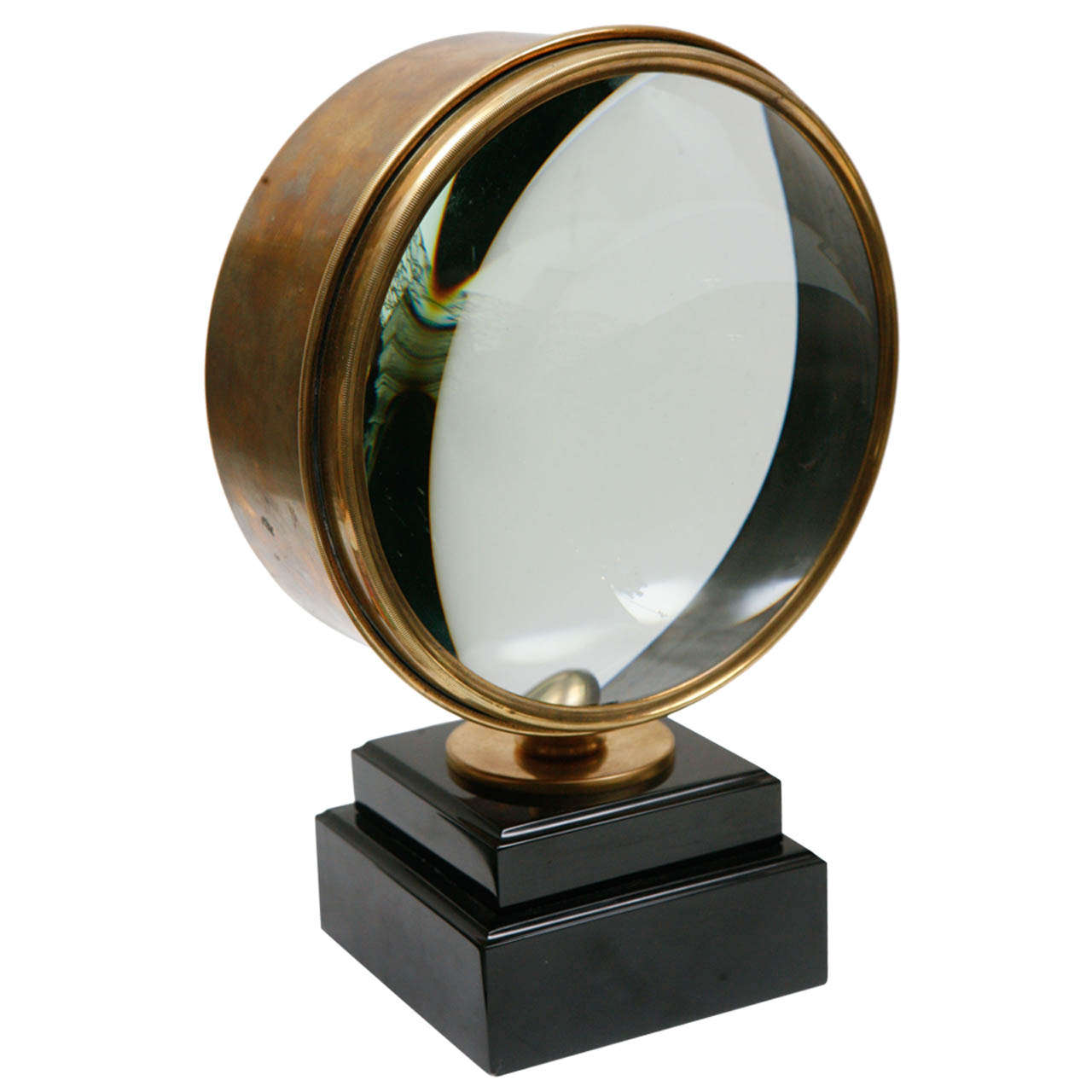 Large Magnifying Glass on Marble Stand
