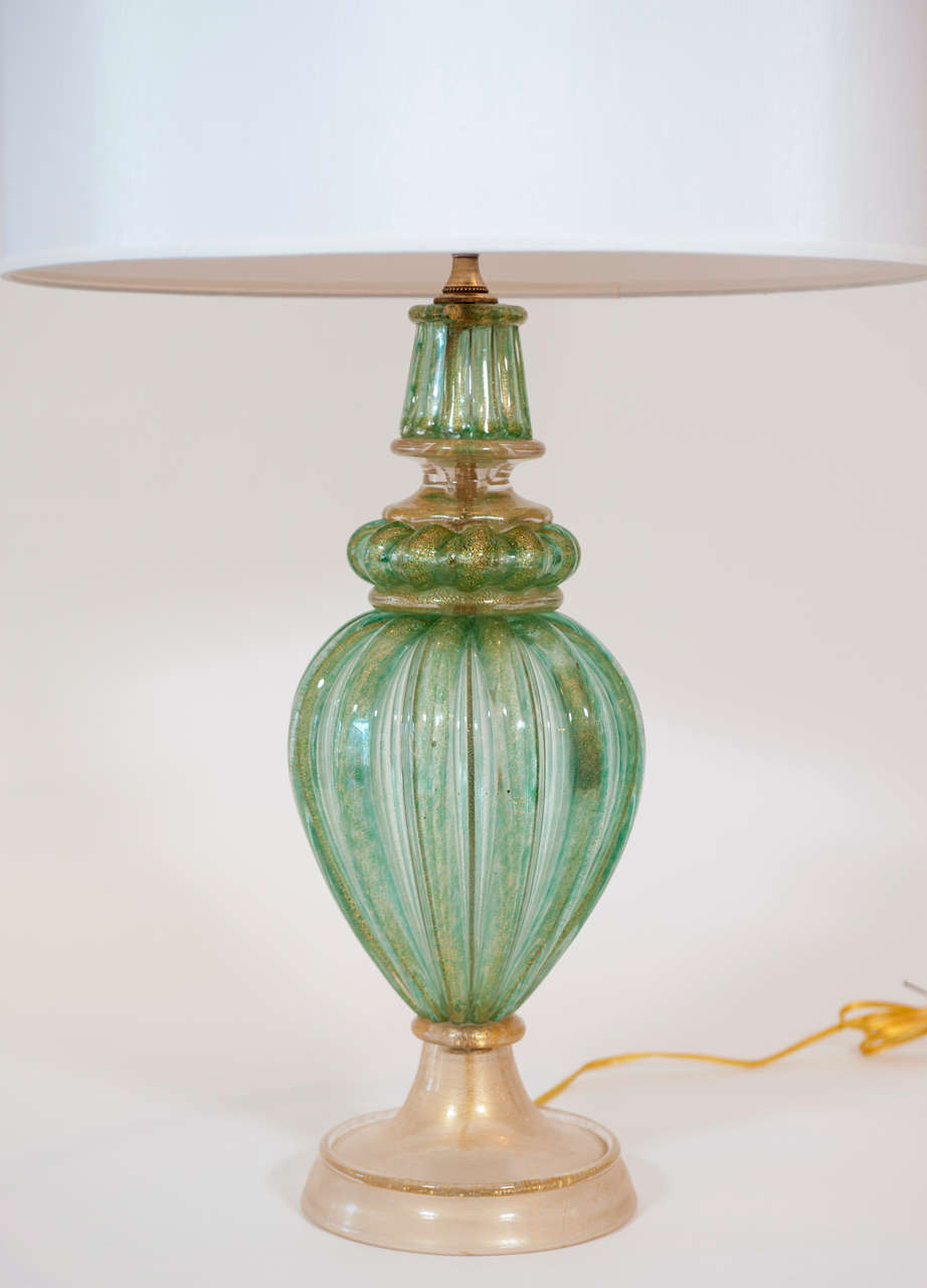 Italian A Single Murano Lamp Attributed to Barovier.