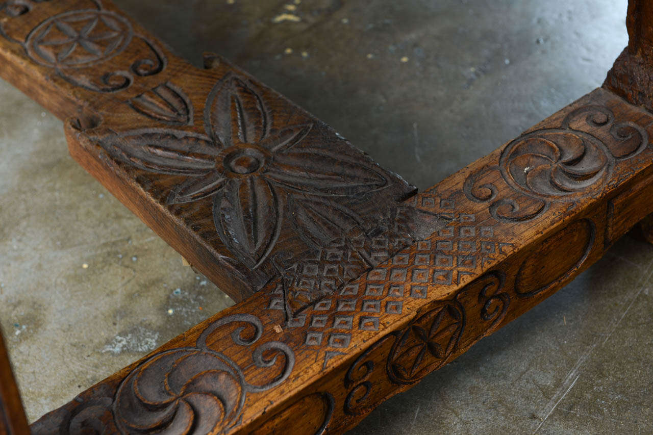 Hand Carved Monk's Desk 3