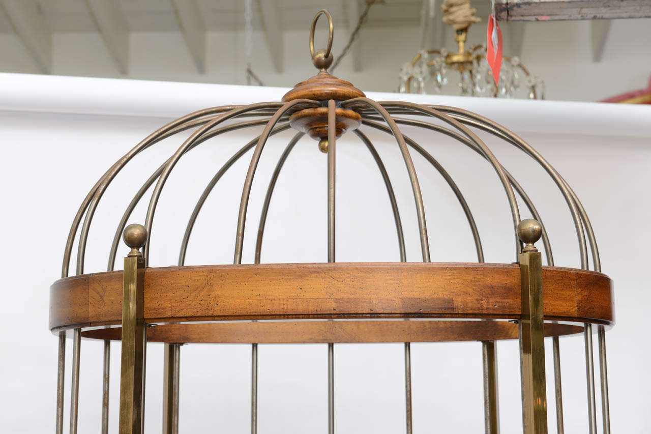 Wood & Brass Birdcage Etagere 2