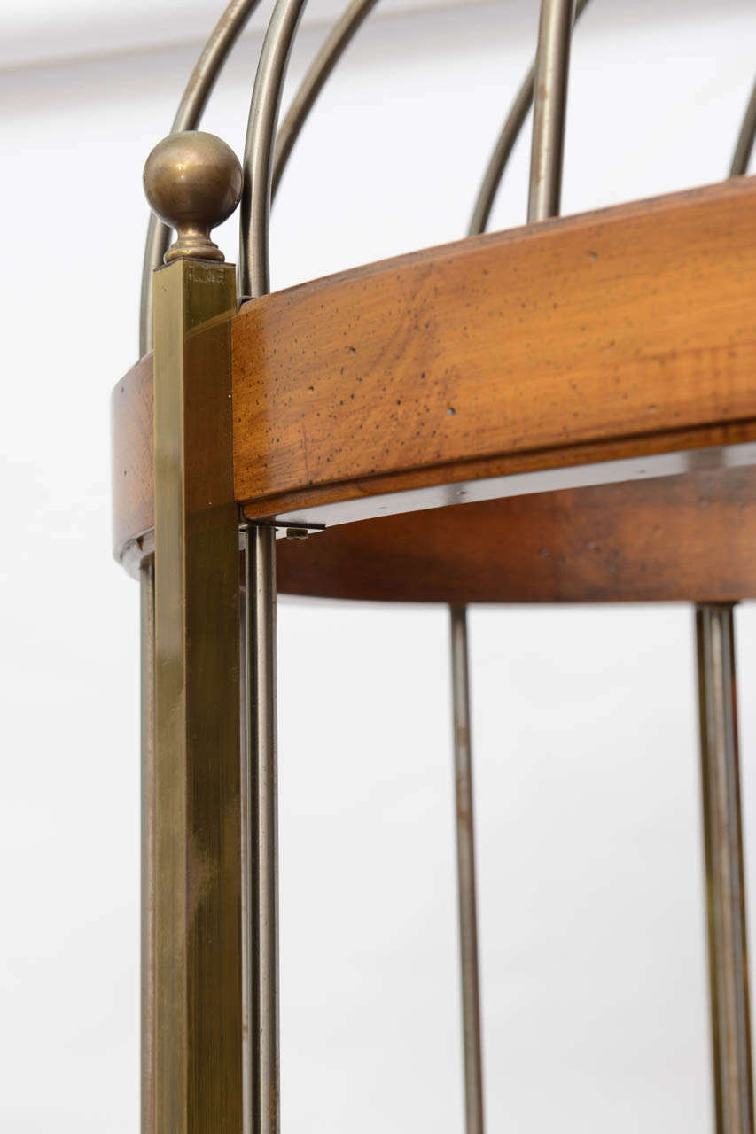 Wood & Brass Birdcage Etagere 5