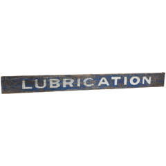 10 Foot "Lubrication" Sign