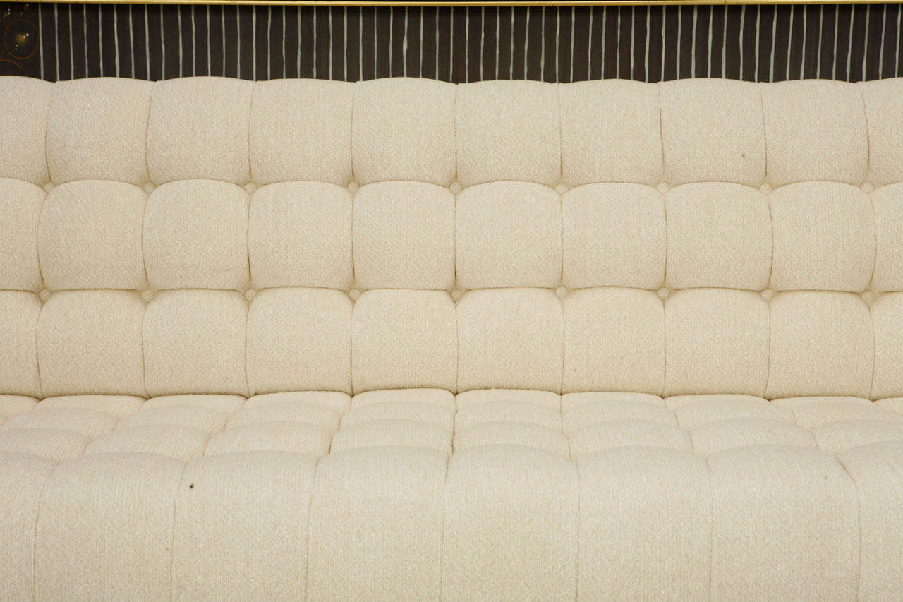 Custom Biscuit-Tufted Sofa by William Haines In Excellent Condition In Palm Desert, CA