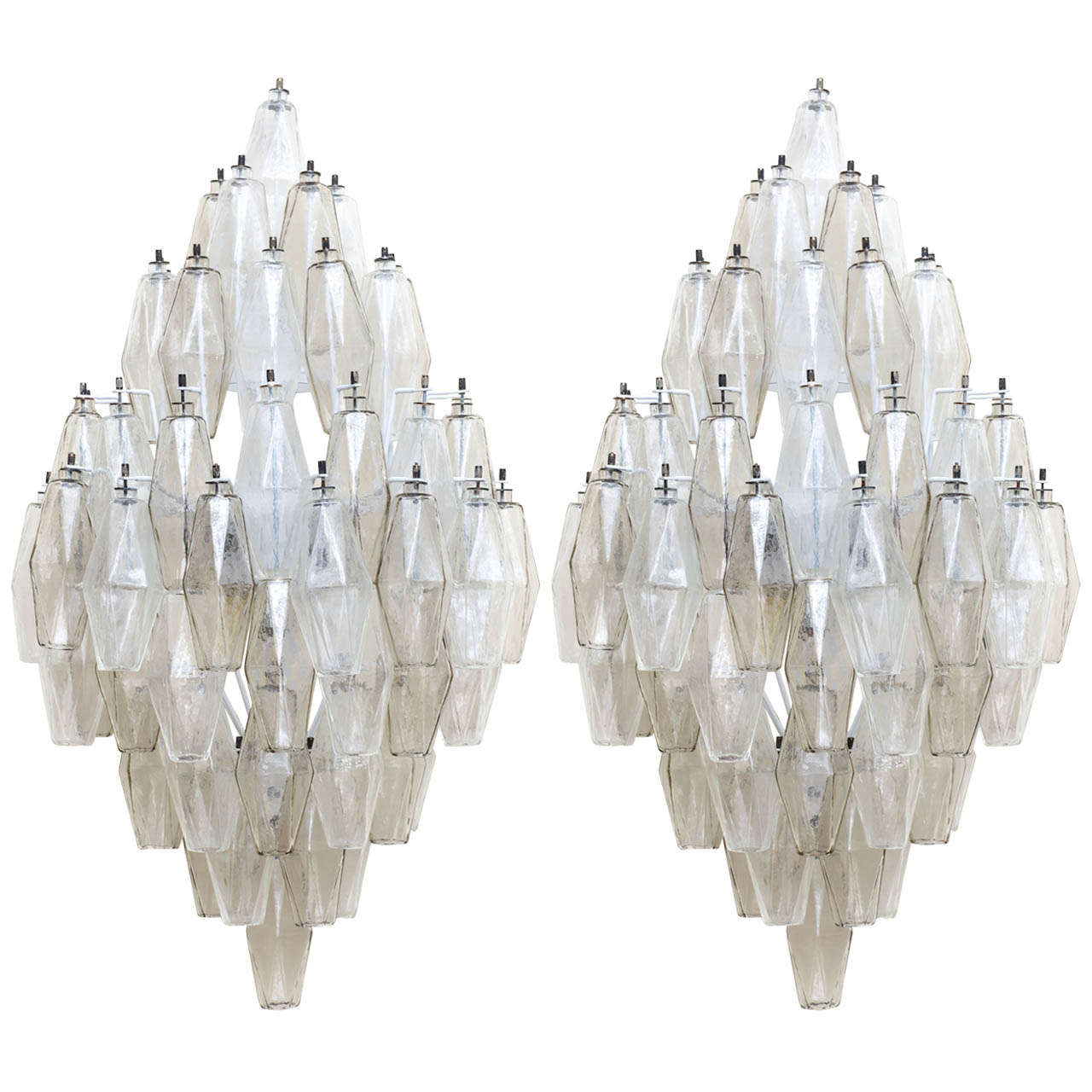Pair of Art Deco Sconces by Carlo Scarpa for Venini, Italy