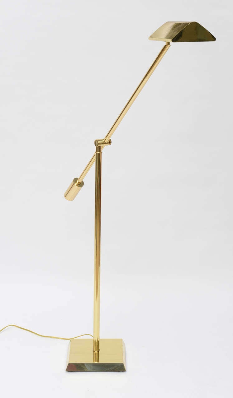 Brass Floorlamp by Frederick Cooper In Excellent Condition In Miami, FL