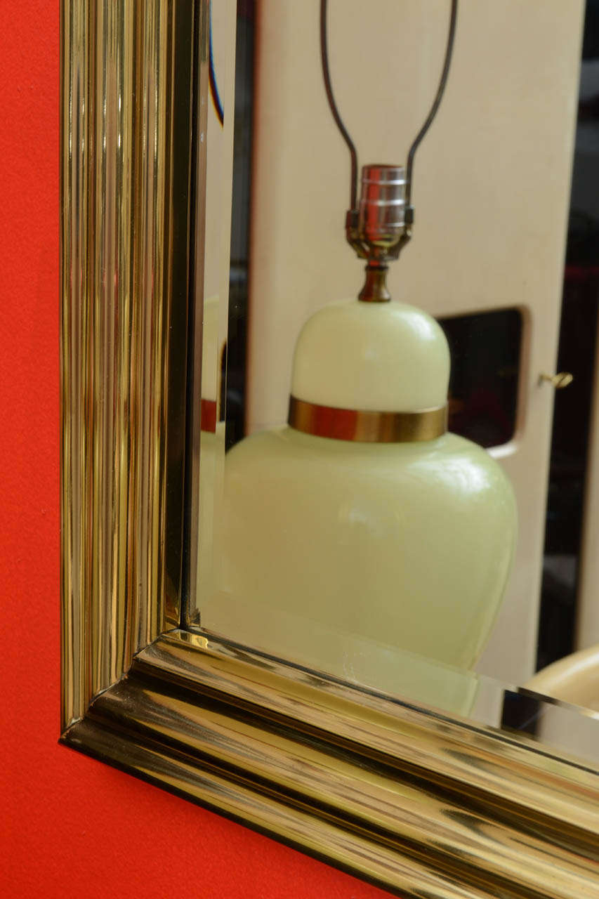 Late 20th Century Brass Chapman Mirror