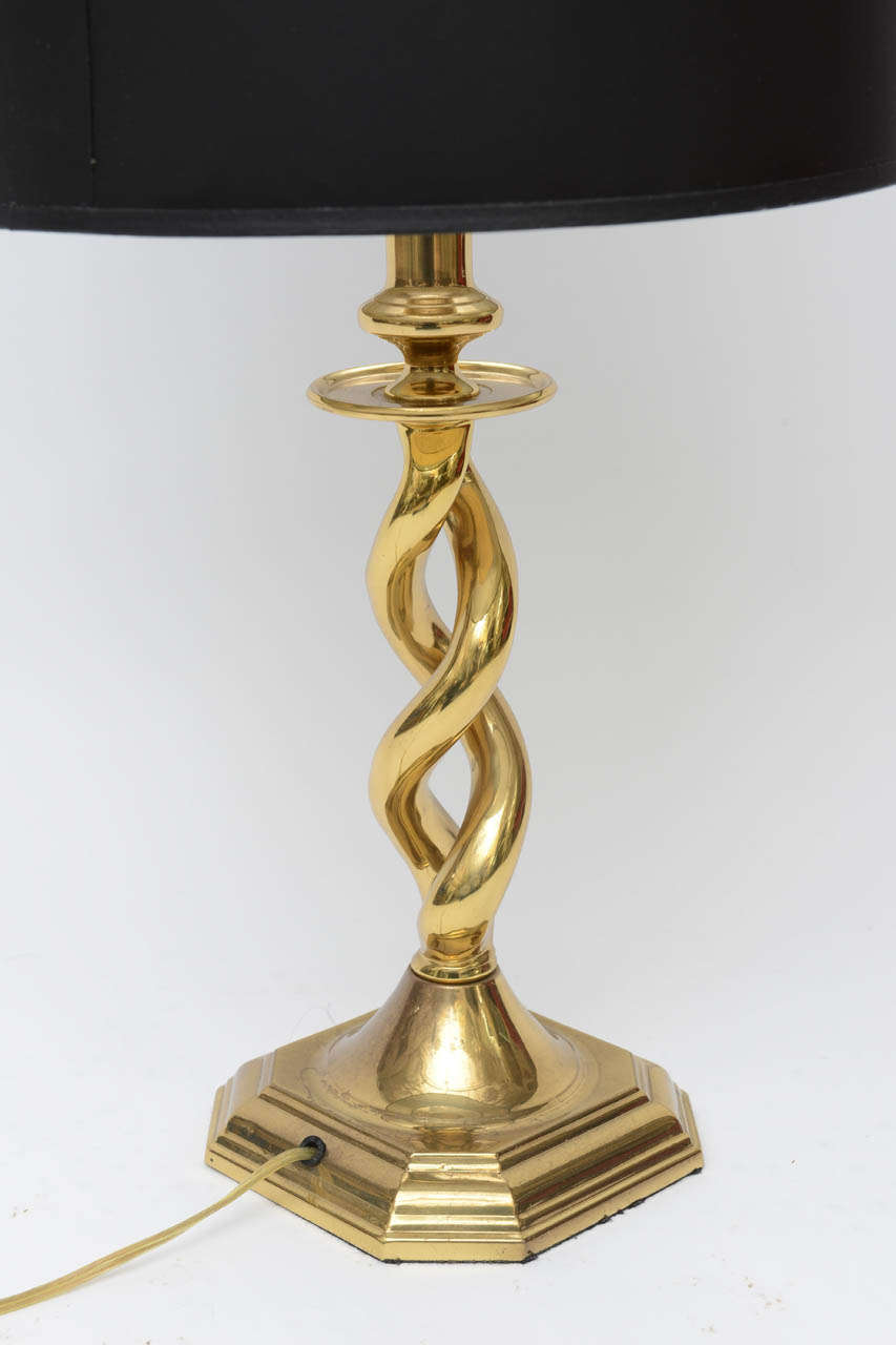 Pair of Twisted Table Lamps at 1stDibs