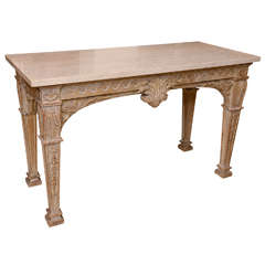 Console Table with Stone Top