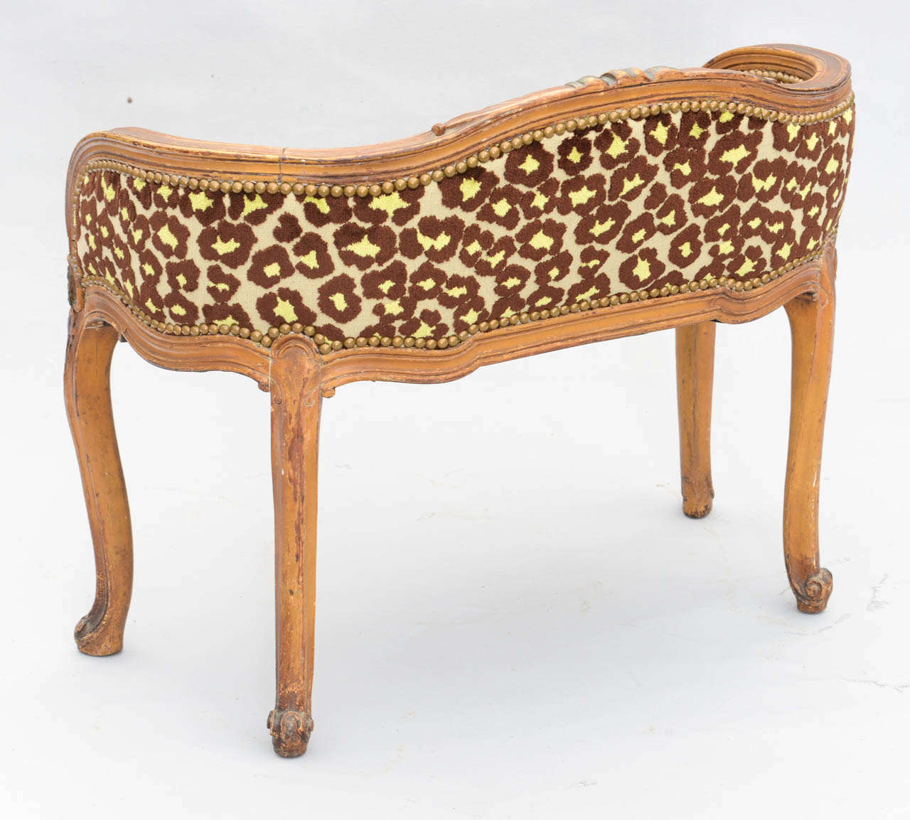 20th Century Upholstered Louis XV Style Vanity Bench