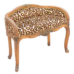 Upholstered Louis XV Style Vanity Bench 12