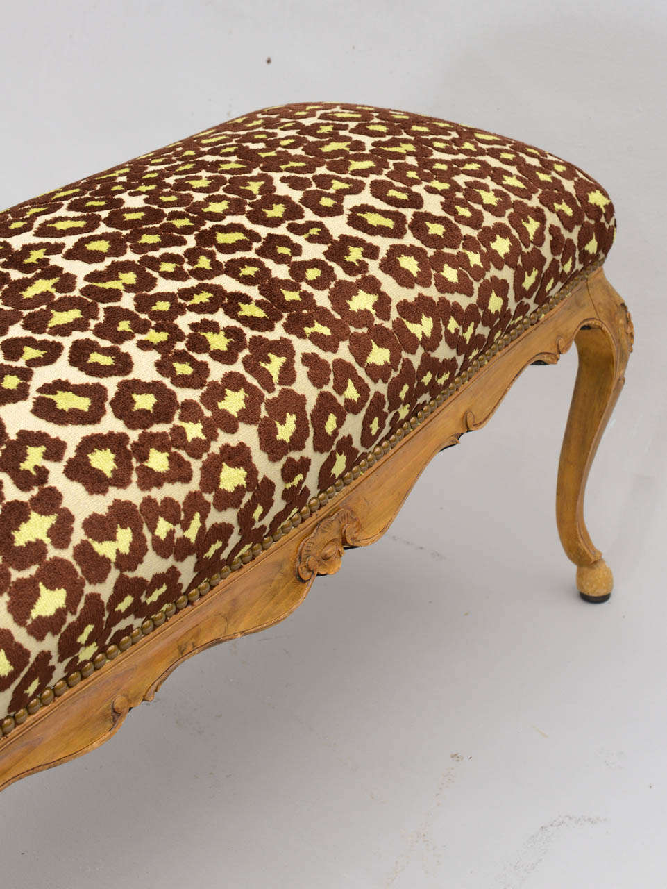 20th Century Louis XV Style Upholstered Bench For Sale