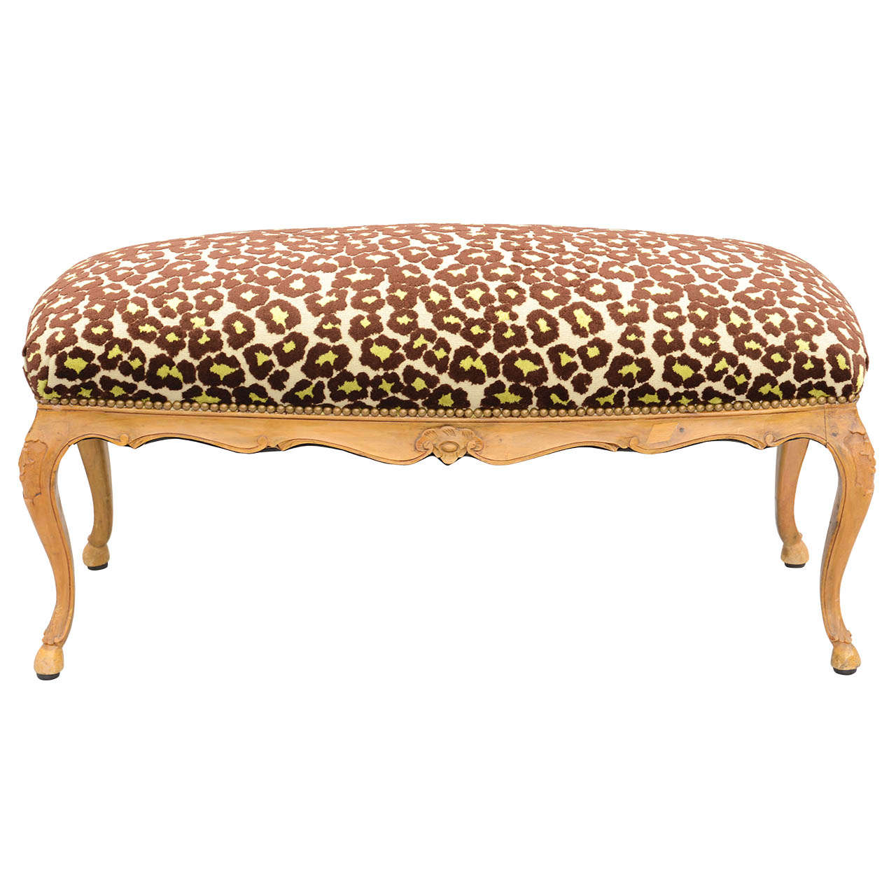 Louis XV Style Upholstered Bench For Sale