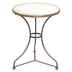 Round Cafe Table with Marble Top