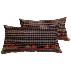 Rajastani Black & White Pillows with Multi Color Embroidery