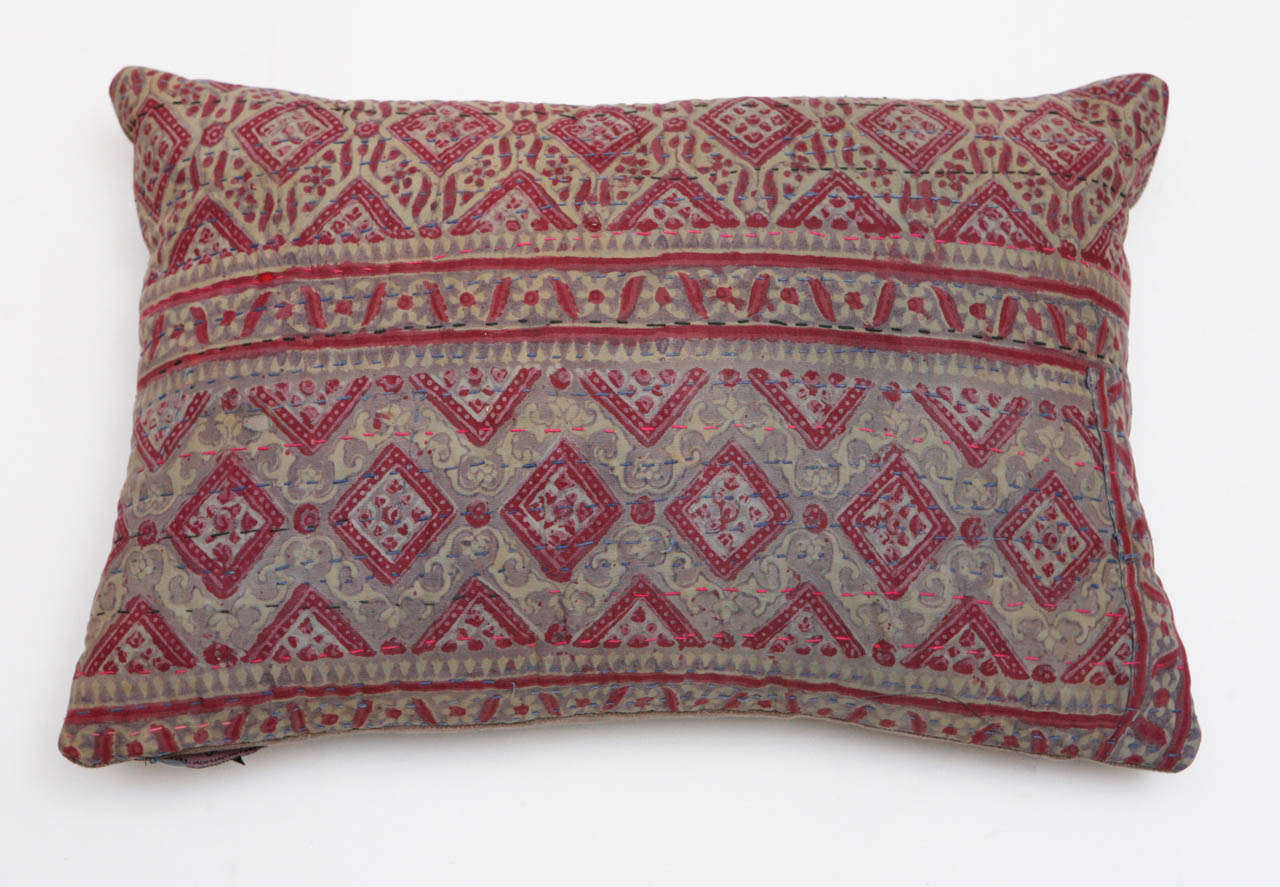 Cotton Quilted Indian Block Print Pillows.