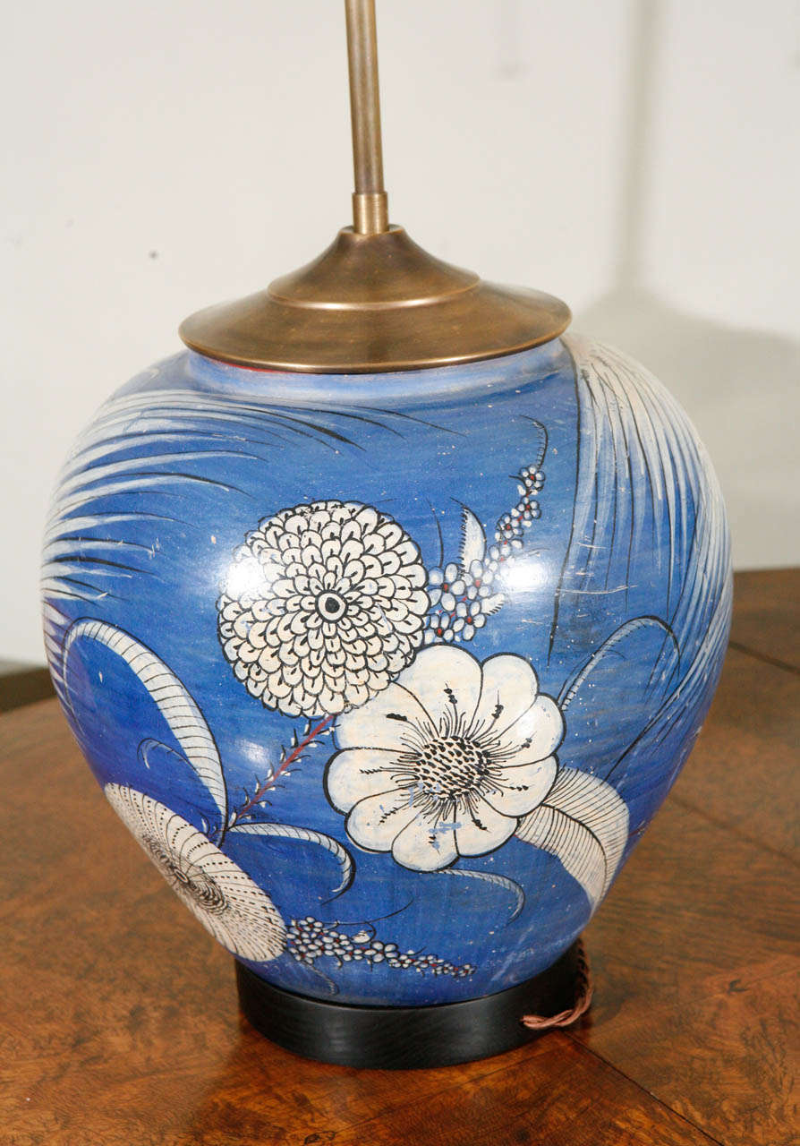 Pair of Tonola Mexican Vase Lamps 2