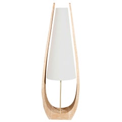 Wishbone Table Lamp in Ceruse Oak