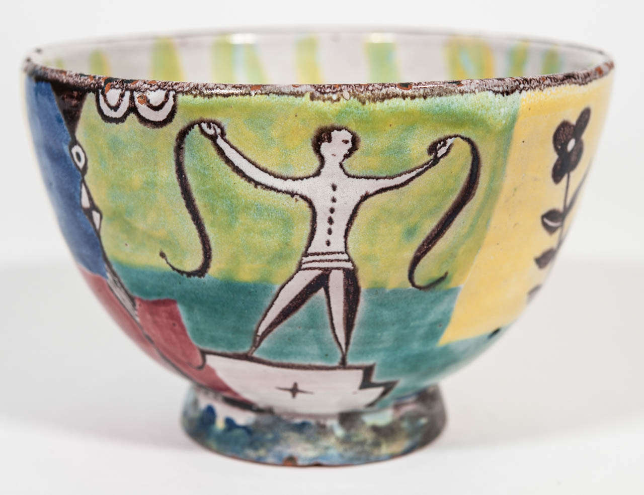 Modern Wiener Werkstatte ceramic Bowl For Sale