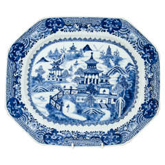 18th Century Chinese Blue and White Porcelain Platter