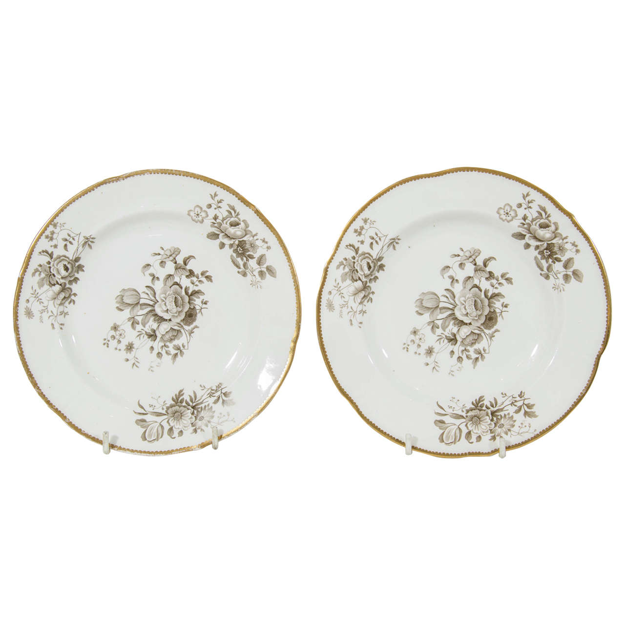 Antique Dishes Set In Glass - 2 For Sale on 1stDibs