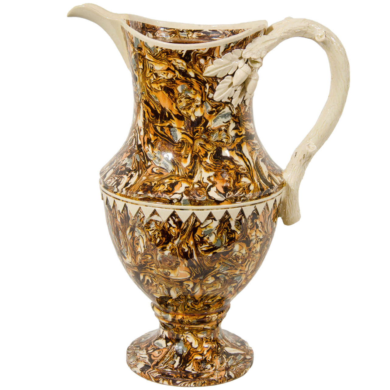 Mid-19th Century Apt Ware Mixed Earths Pitcher