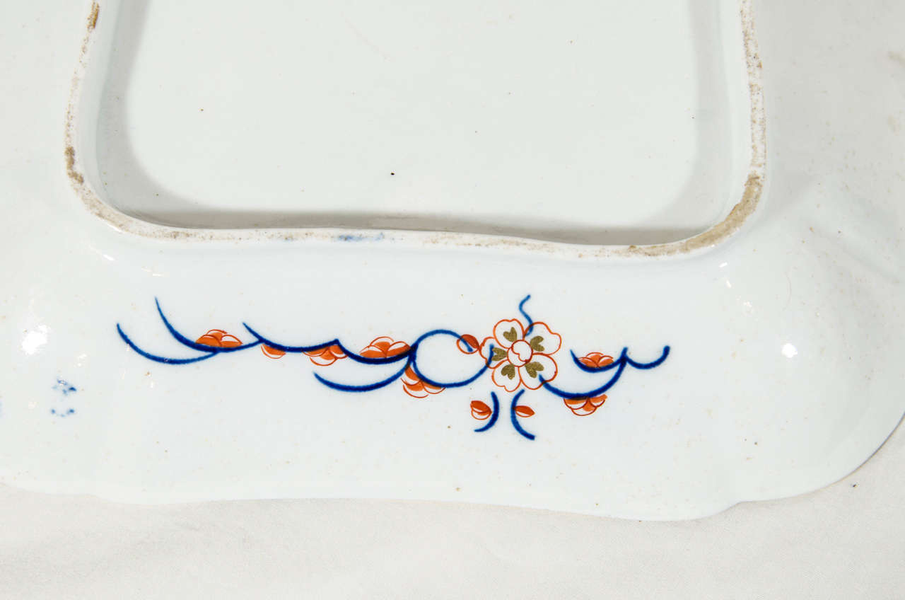 Pair of Imari Inspired Rock and Tree Pattern Square Dishes 2