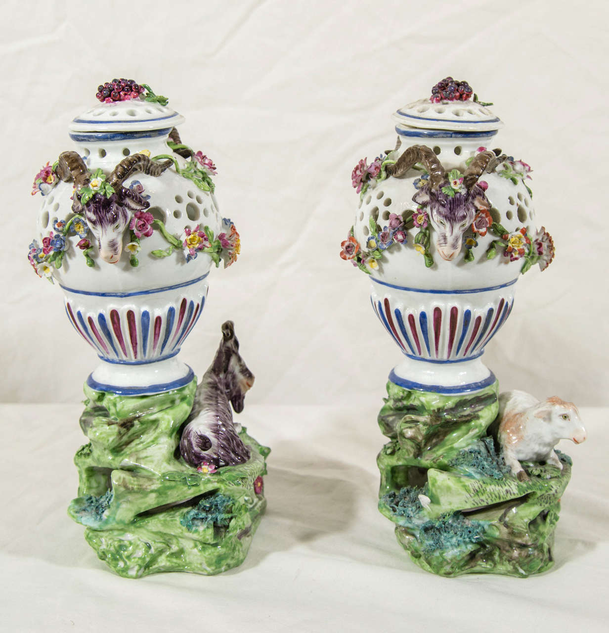 Pair of French Potpourri Vases at 1stDibs